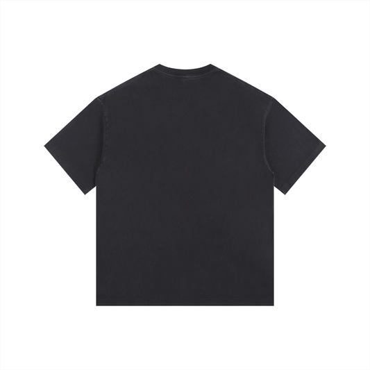 MystiManic - Vintage Washed Oversized T-Shirt - Unisex - Black/Black