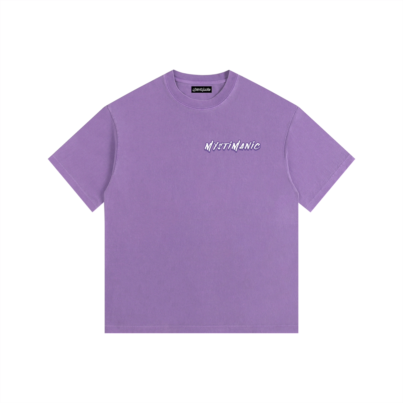 MystiManic - Vintage Washed Oversized T-Shirt - Unisex - Purple/White