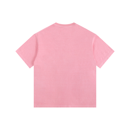 MystiManic - Vintage Washed Oversized T-Shirt - Unisex - Pink/Pink