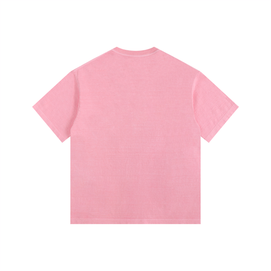 MystiManic - Vintage Washed Oversized T-Shirt - Unisex - Pink/Pink