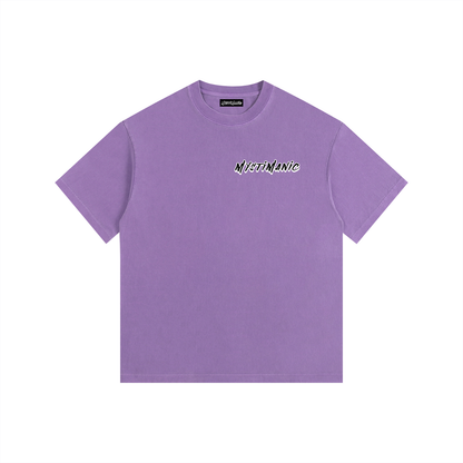 MystiManic - Vintage Washed Oversized T-Shirt - Unisex - Purple/Black