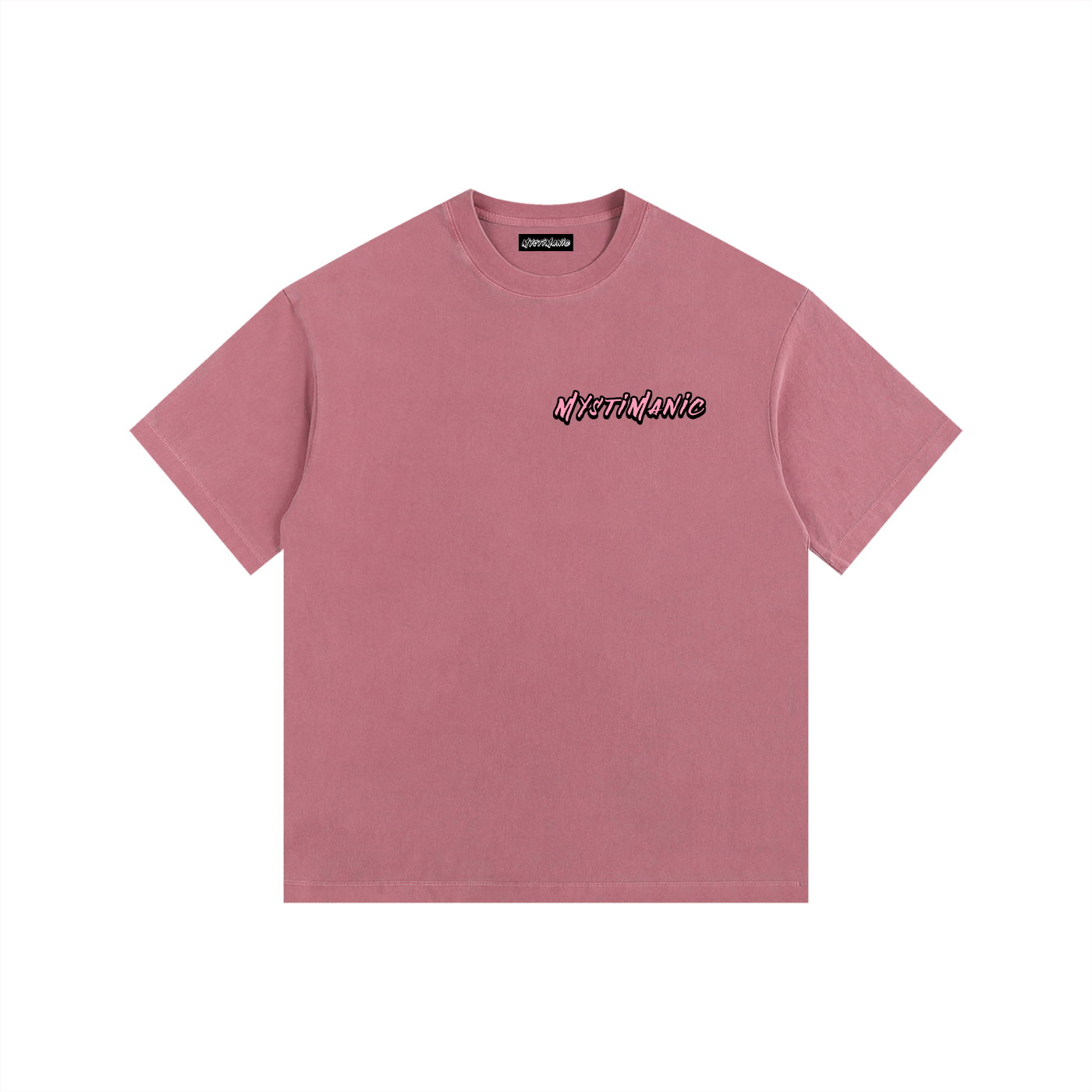 MystiManic - Vintage Washed Oversized T-Shirt - Unisex - Dusty Rose/Pink