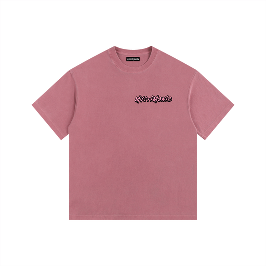 MystiManic - Vintage Washed Oversized T-Shirt - Unisex - Dusty Rose/Pink