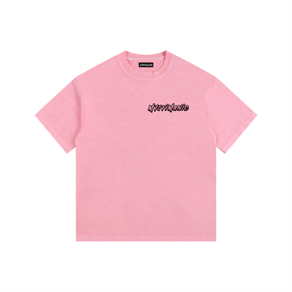 MystiManic - Vintage Washed Oversized T-Shirt - Unisex - Pink/Pink