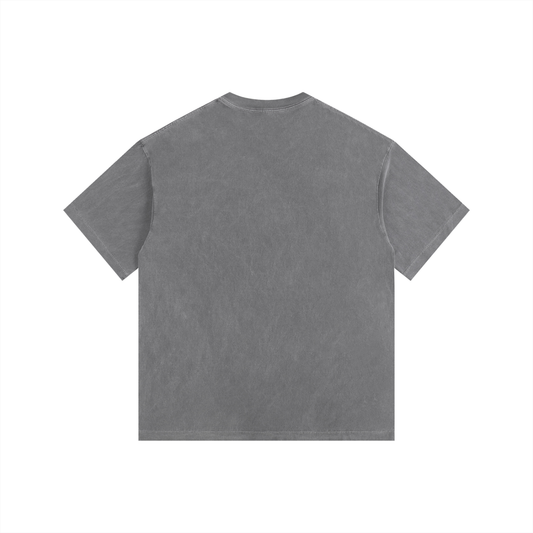 MystiManic - Vintage Washed Oversized T-Shirt - Unisex - Gray/Black